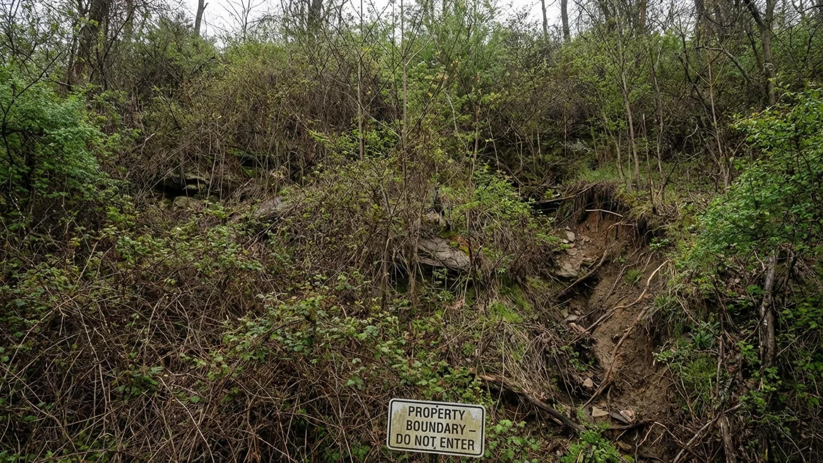Before: Hillside & Steep Terrain Clearing in New Jersey