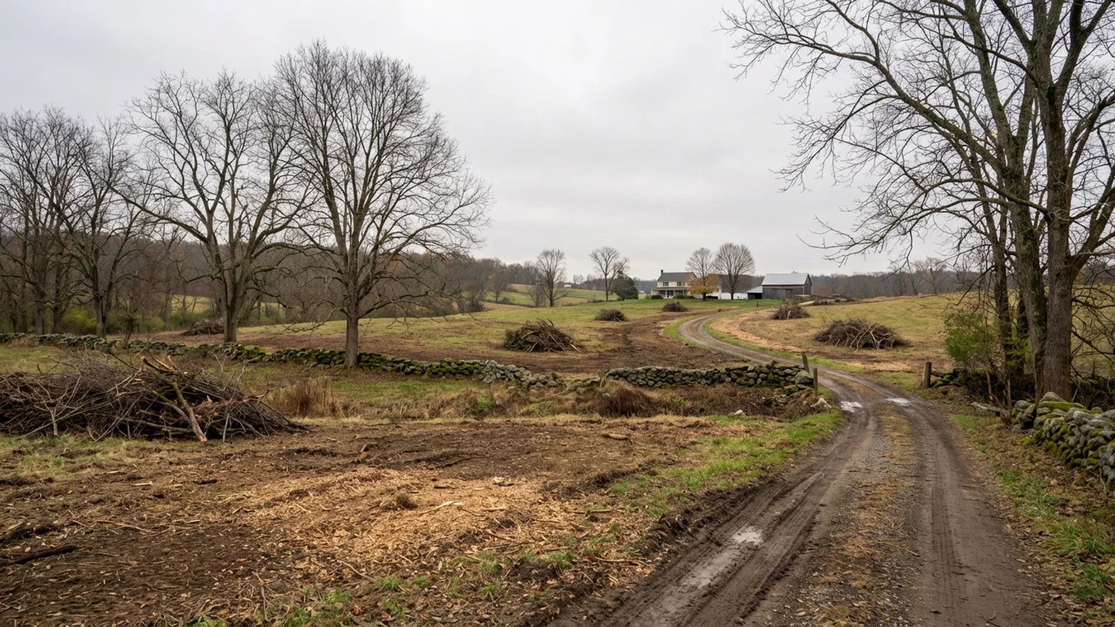 Land Clearing in Tewksbury Township, New Jersey
