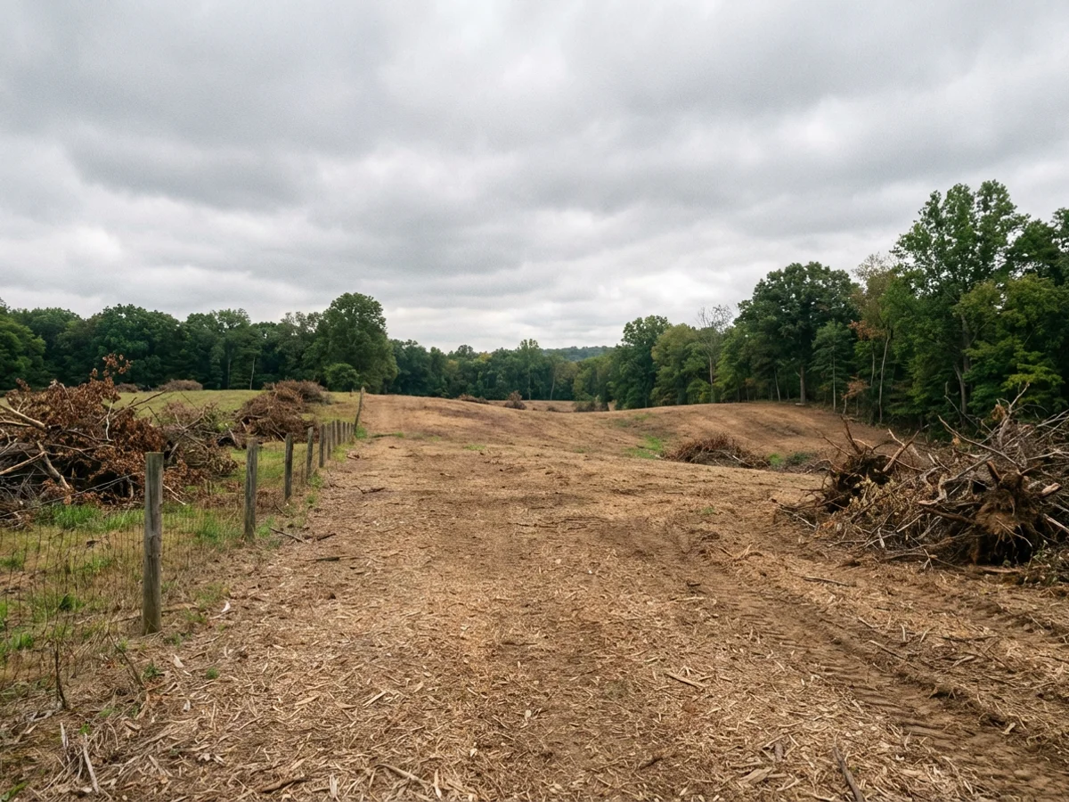 Reclaimed overgrown field in New Jersey